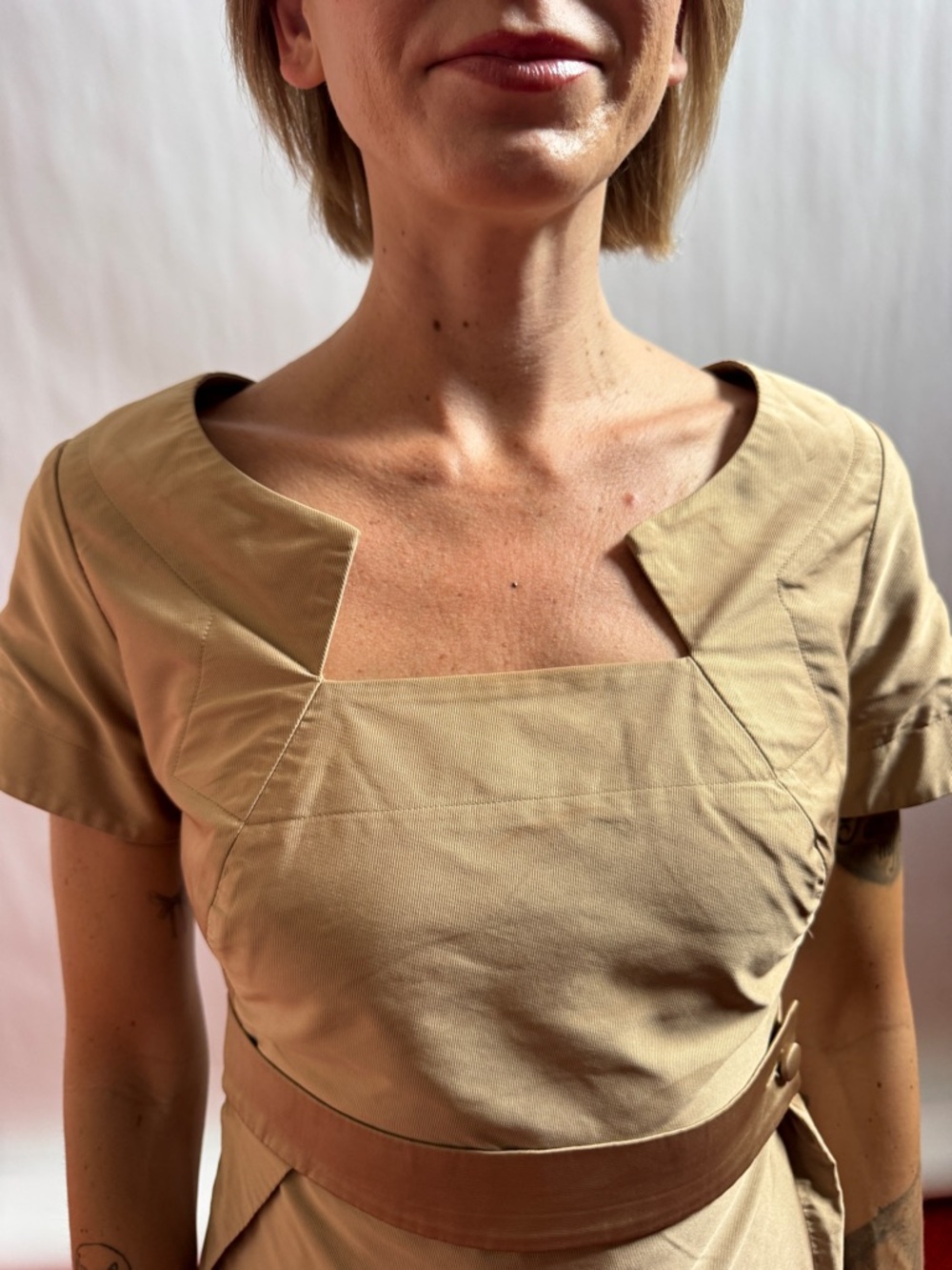 Vivienne Westwood Red Label AW14/15 Brown and Gold Dress IT 40